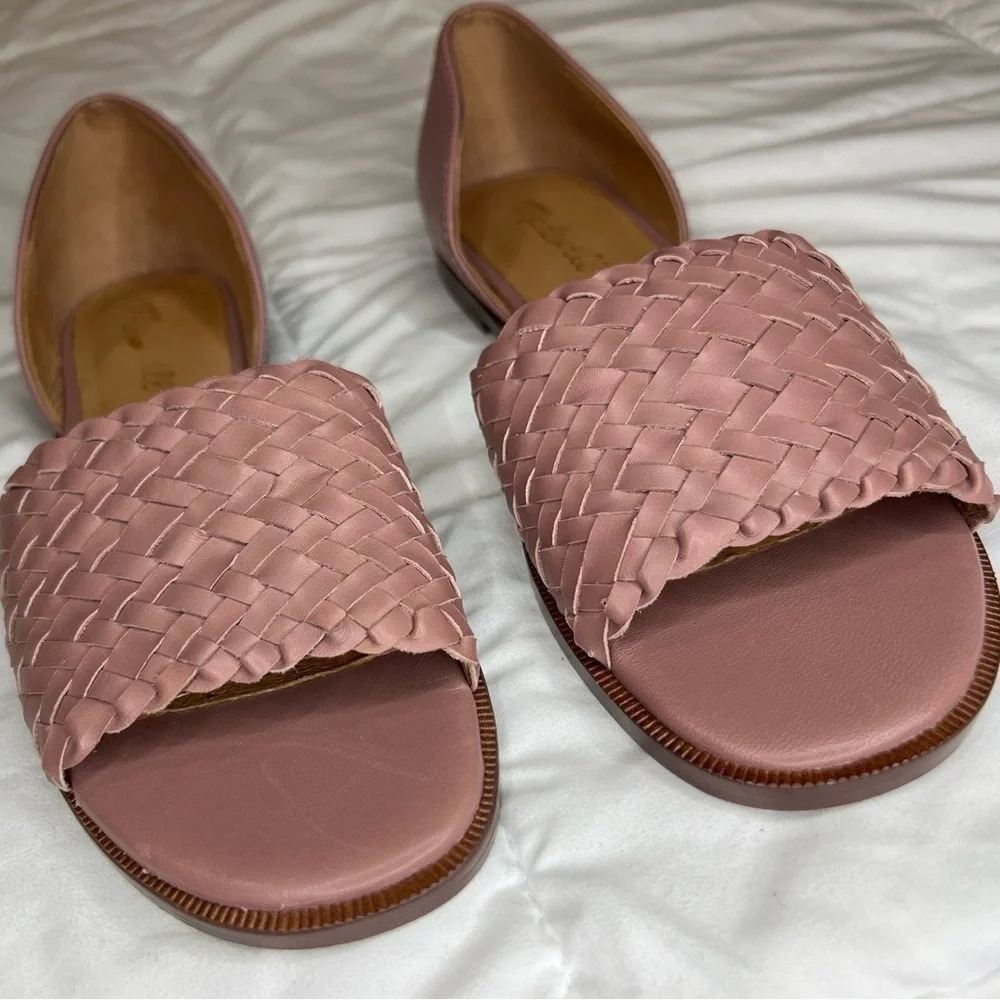 Madewell Pink Woven Slide Sandals - Picture 3 of 10